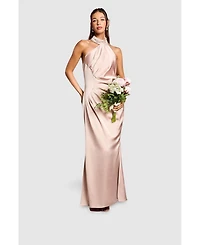 Coast Women's Satin Asymmetric Neck Maxi Dress