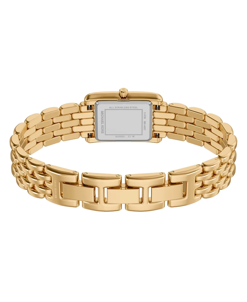 Michael Kors Women's Essex Three-Hand Gold-Tone Stainless Steel Watch, 20mm