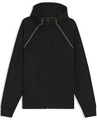 Boss by Hugo Men's Piping Details Cotton-Blend Zip-Up Hoodie