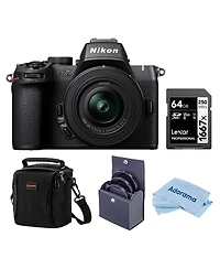 Nikon Z50II Mirrorless Camera with Nikkor Z Dx 16-50mm f/3.5-6.3 Vr Lens, Bundle with 64GB Memory Card, 46mm Filter Kit and Bag