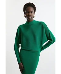 Karen Millen Women's Drape Knit Bat Wing Pencil Midi Dress