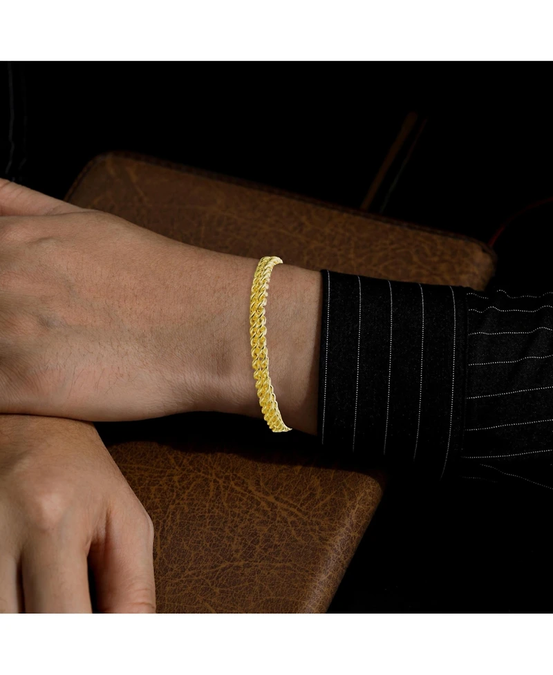 14K Gold Plated or White Mesh Link Bracelet