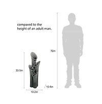 SunJet Faux Stone 33.5" 4-Tier Outdoor Water Fountain with Led Lights