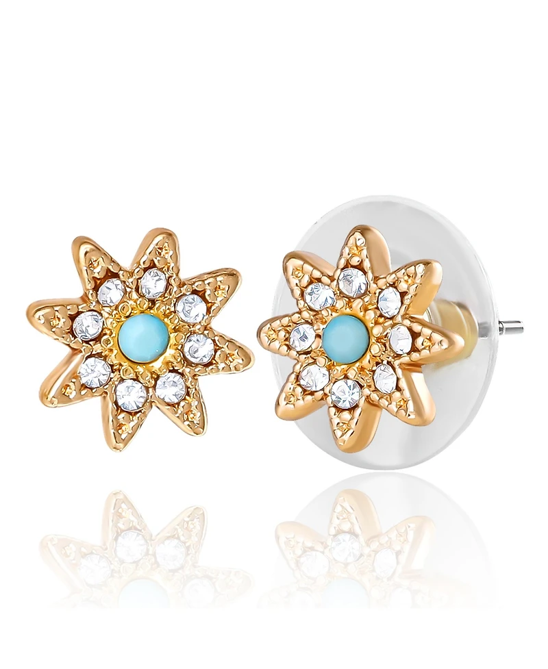 Jessica Simpson Gold-Tone Evil-Eye, Heart & Star Stud & Hoop Earring Set, 9 Pairs