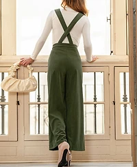 Cupshe Women's Deep V-Neck Wide Leg Jumpsuit