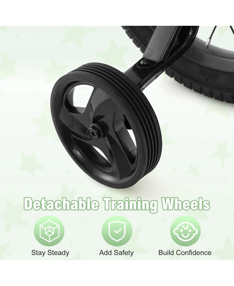 Sugift 14 Inch Kids Bike Adjustable with Transparent Chain Cover for 4-5 Years Old