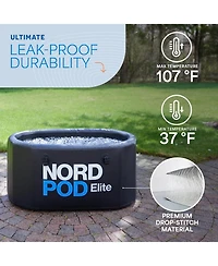 LifePro NordPod Elite Recovery Ice Tub – 2-Person Portable Cold Plunge Bath for Athletes with All-Weather Lid & Air Pump