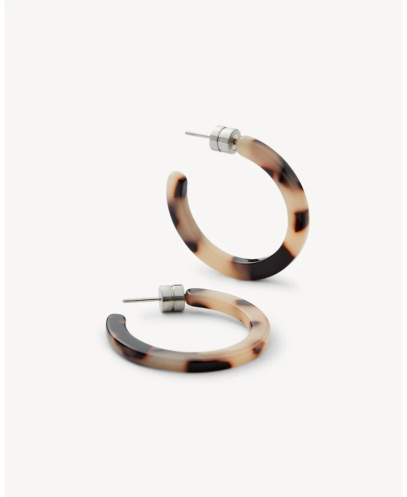 Machete Mini Hoops in Ash Blonde Tortoise