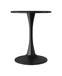 WestinTrends 3-Piece Round Metal Bistro Dining Table Set And Stackable Resin Patio Arm Chairs