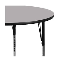 Emma+Oliver 48" Round Laminate Adjustable Activity Table