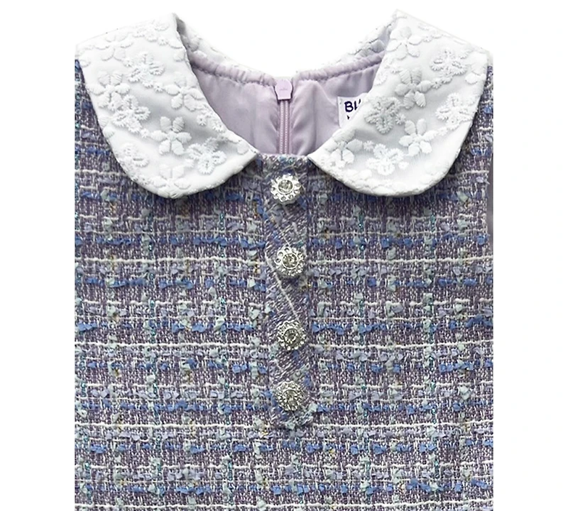 Blueberi Boulevard Girls' 2T-6X Boucle Sleeveless Dress