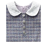 Blueberi Boulevard Girls' 2T-6X Boucle Sleeveless Dress