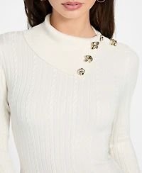 Guess Women's Long-Sleeve Priscilla Cable Rib Dress