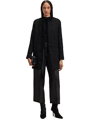 Boss by Hugo Women's Velvet Tweed Oversized-Fit Blazer