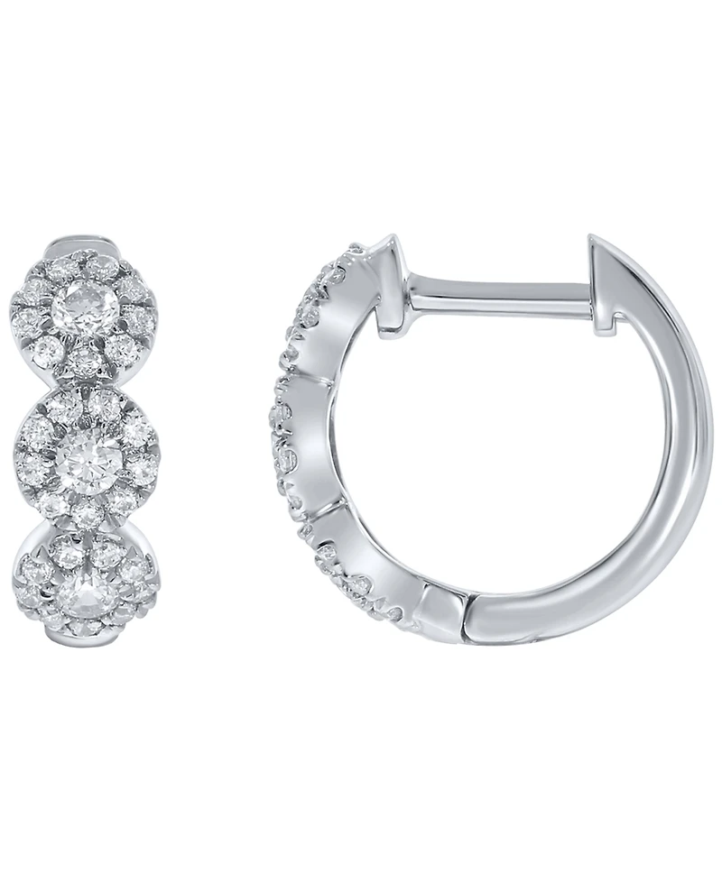 Macy's White Diamond Earrings (1/2 ct. t.w.) in 10k White Gold