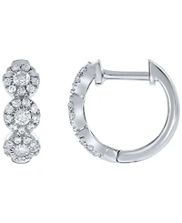 Macy's White Diamond Earrings (1/2 ct. t.w.) in 10k White Gold