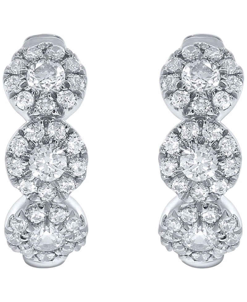 Macy's White Diamond Earrings (1/2 ct. t.w.) in 10k White Gold