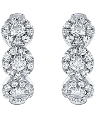 Macy's White Diamond Earrings (1/2 ct. t.w.) in 10k White Gold