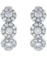 Macy's White Diamond Earrings (1/2 ct. t.w.) in 10k White Gold