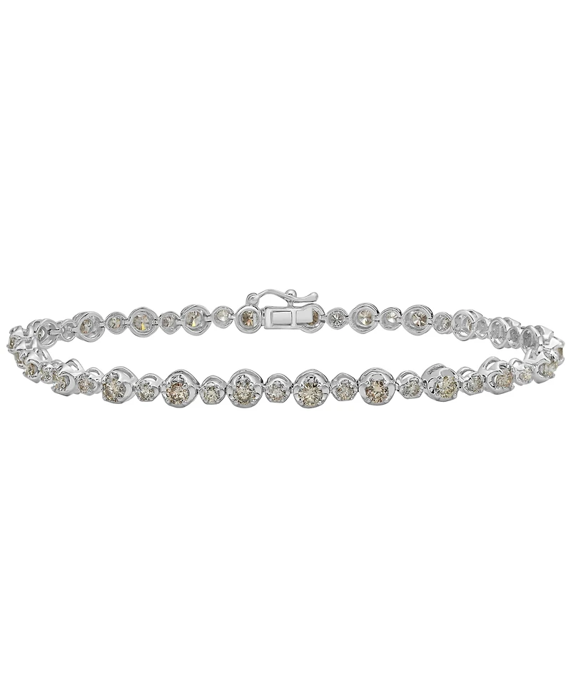 Macy's White Diamond Bracelet (3 ct. t.w.) in 10k White Gold