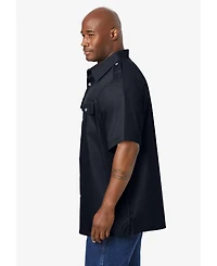 Boulder Creek Big & Tall by KingSize Short-Sleeve Pilot Shirt