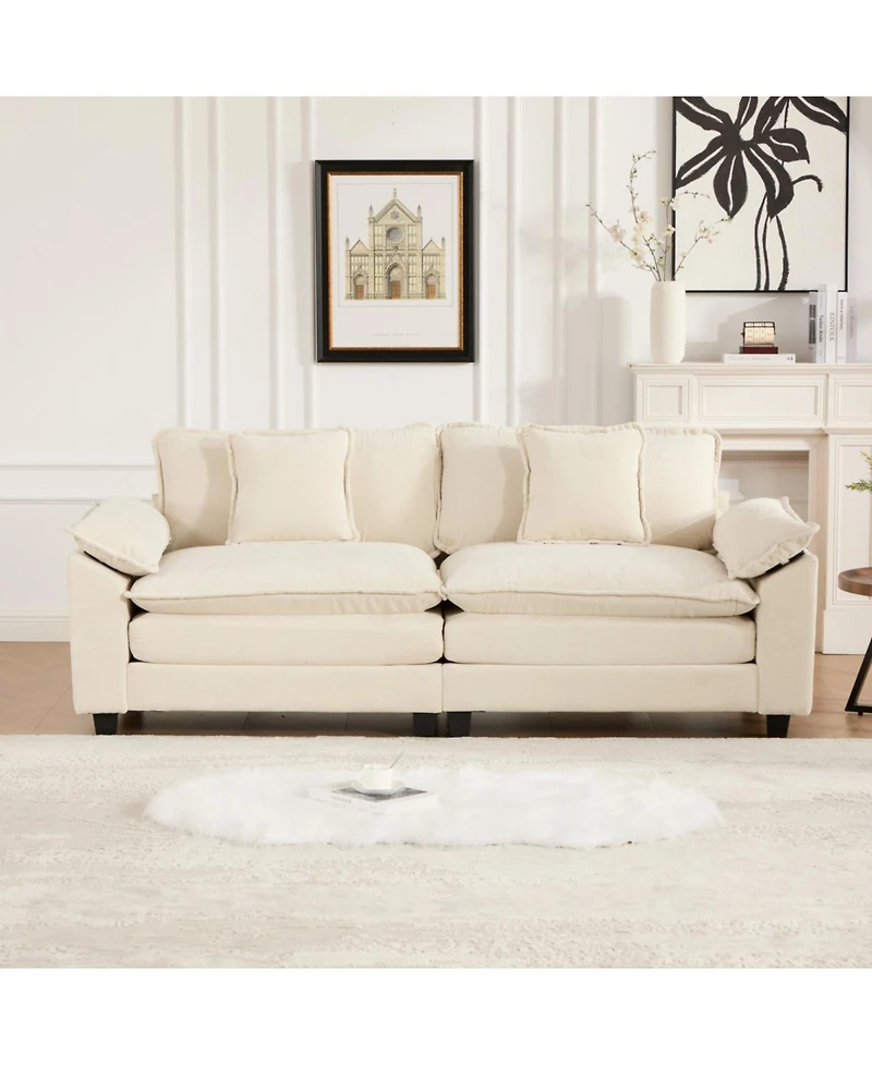 Streamdale Furniture Cloud Couch: Ultimate Comfort Chenille Sofa with Ergonomic Support