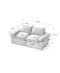 Streamdale Furniture Modern corduroy cloud sofa, freely combined