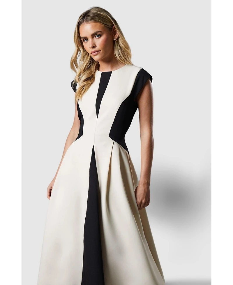 Coast Women's Crepe Colour Block Midi Dress
