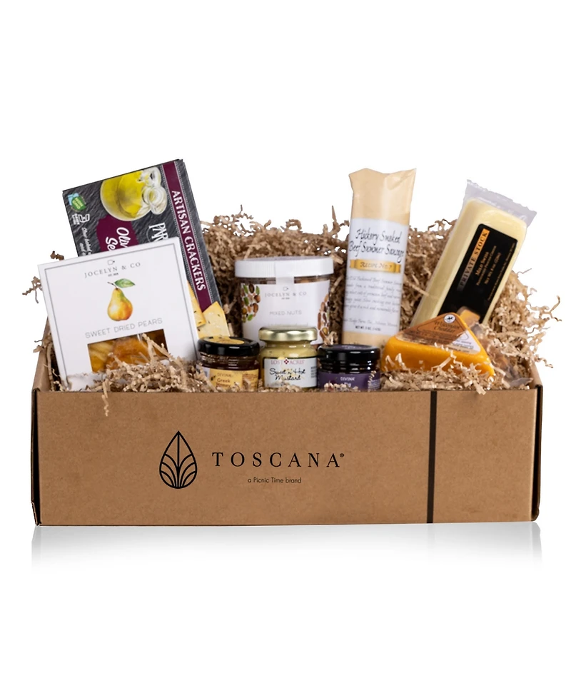 Toscana Oval Cutting Board with Gourmet Gift Pack, 9-Piece