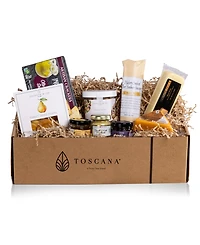 Toscana Oval Cutting Board with Gourmet Gift Pack, 9-Piece