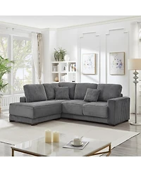 Streamdale Furniture Streamdale 93" L-Shaped Sectional Sofa with Reversible Chaise Lounge (Grey