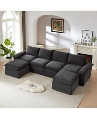 Streamdale Furniture Streamdale Modern corduroy cloud sofa, freely combined