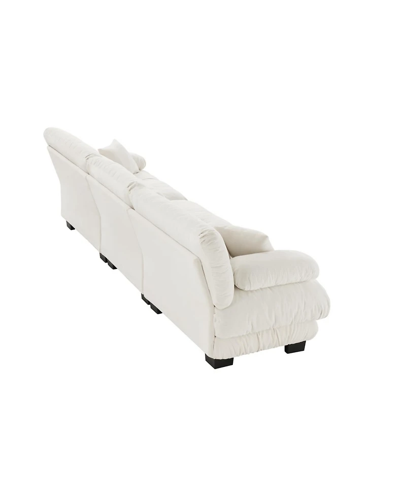 Streamdale Furniture 3-Seater Modular Chenille Sectional Sofa - Soft & Comfy Upholstered Furniture