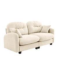 Streamdale Furniture Streamdale Loveseat Cloud Chenille Sectional Couch, Tufted, Ergonomic, Easy Install, Beige