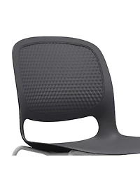 Streamdale Furniture Streamdale Modern Black Stacking Chairs Set of 4 with Ergonomic Design