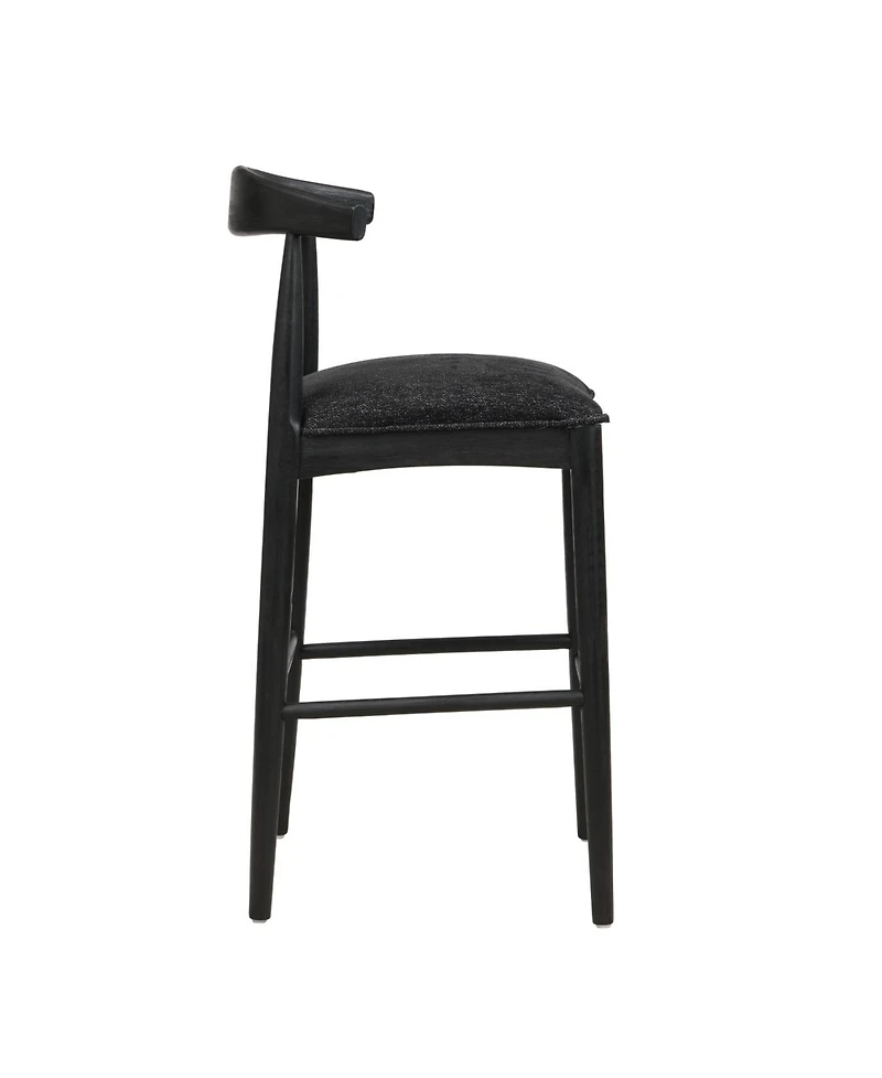 Streamdale Furniture Streamdale Stylish Upholstered Mid-Century Bar Stool with Rubberwood Frame