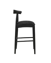 Streamdale Furniture Streamdale Stylish Upholstered Mid-Century Bar Stool with Rubberwood Frame
