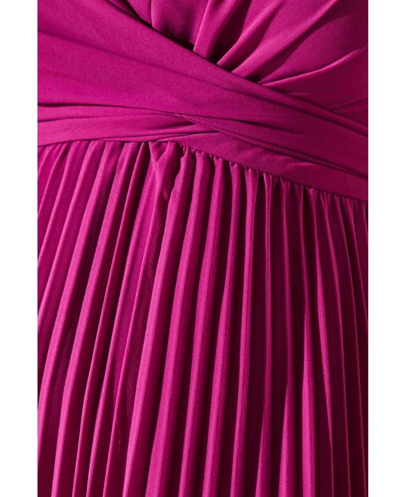 Coast Women's Pleated Wrap Front Dress