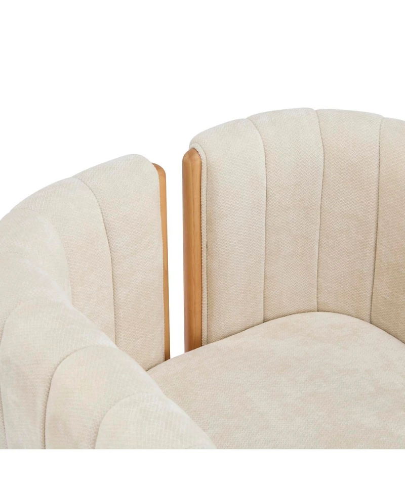 Streamdale Dining Chairs Set of 2, Modern Seating with Rubber Wood Frame