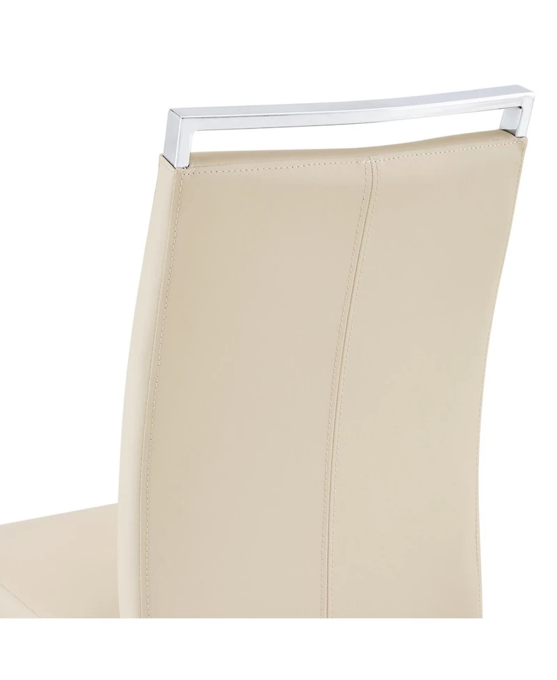 Streamdale Modern Pu Leather Dining Chairs (Set of 4, Beige)