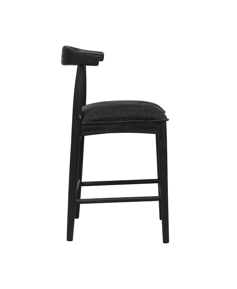 Streamdale Furniture Stylish Upholstered Counter Stool with Curved Backrest