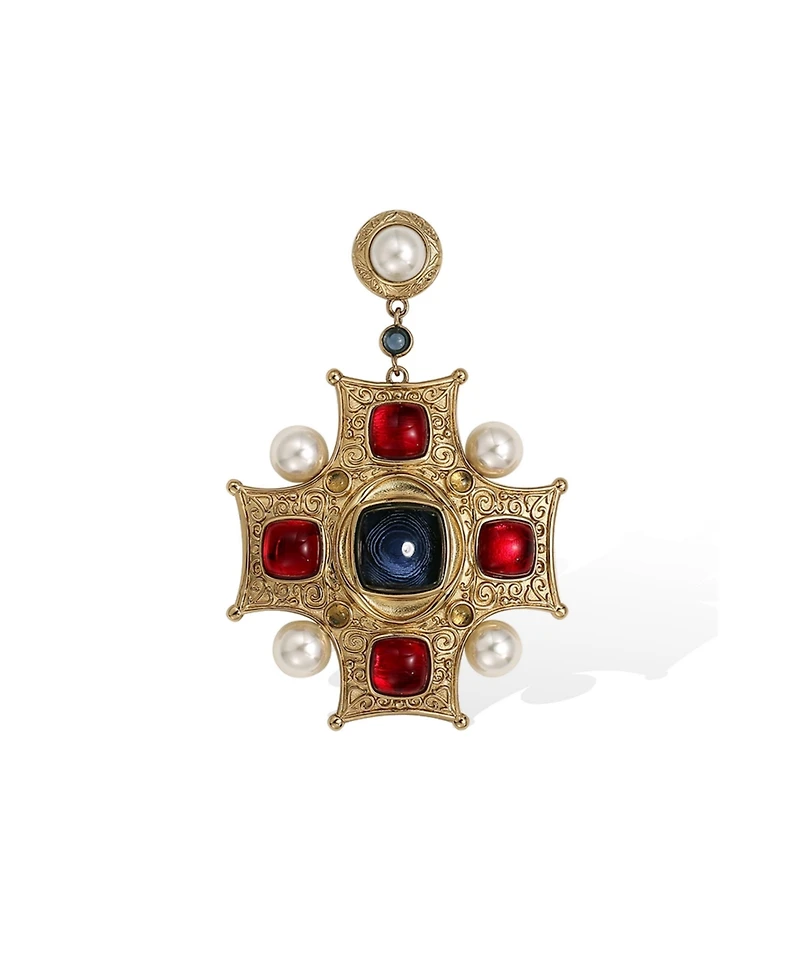 Retro Chic Byzantine King Earrings