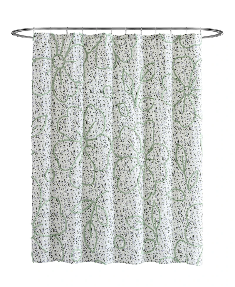 Peri Home Blueberry Chenille Shower Curtain, 72" x 72"
