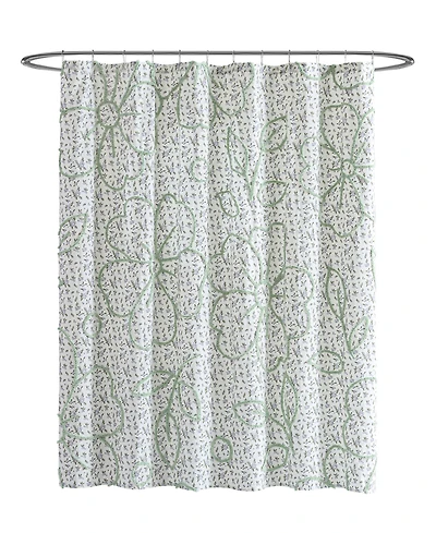 Peri Home Blueberry Chenille Shower Curtain, 72" x 72"