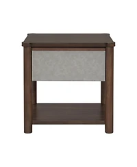 Streamdale Furniture Wood Nightstand, Modern Bedside Table with Drawer (Set of 2