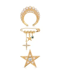 Ettika Gold Plated Celestial Brooch Set