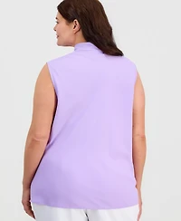 Kasper Plus Sleeveless Bias Bow Blouse