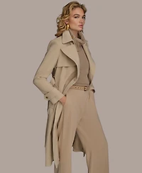 Donna Karan New York Women's Belted Notched-Collar Trench Coat
