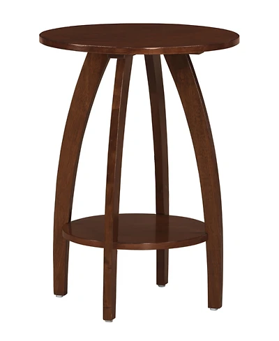Convenience Concepts 17.75" Aldrin Rubberwood Round End Table