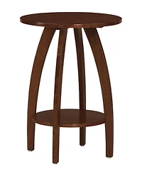Convenience Concepts 17.75" Aldrin Rubberwood Round End Table